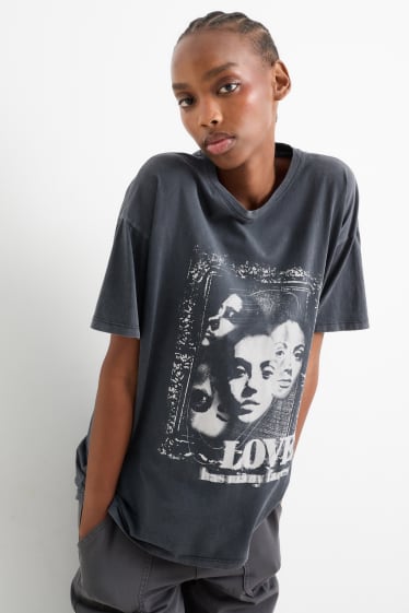 Damen - T-Shirt - dunkelgrau