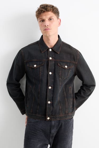 Hommes - Veste en jean - jean bleu foncé