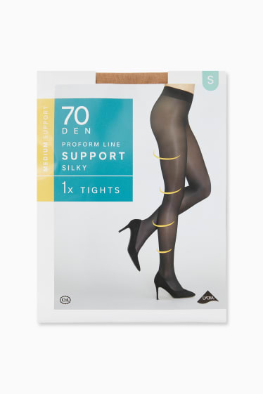 Damen - Multipack 2er - Feinstrumpfhose - 70 DEN - teint