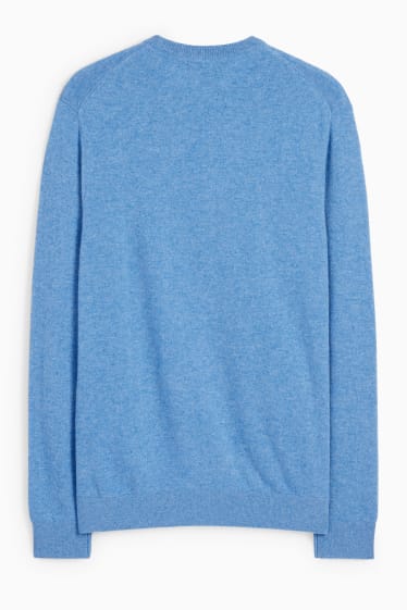 Hommes - Pull en cachemire - bleu clair