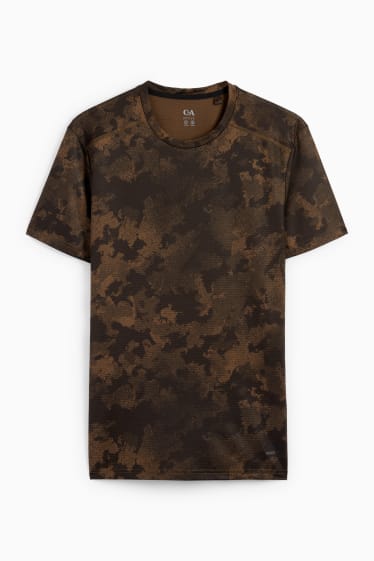 Herren - Funktions-Shirt - gemustert - dunkelbraun