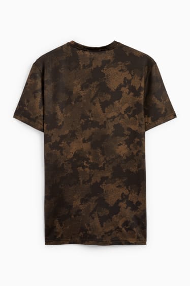 Herren - Funktions-Shirt - gemustert - dunkelbraun