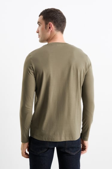 Uomo - Maglia a maniche lunghe - kaki