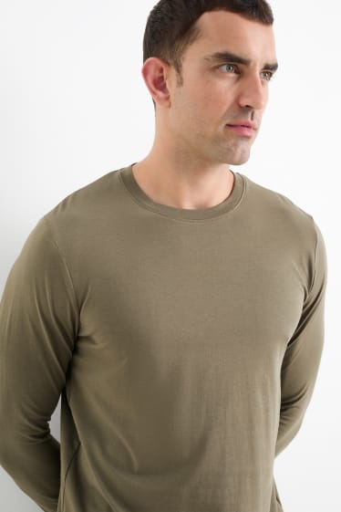 Uomo - Maglia a maniche lunghe - kaki
