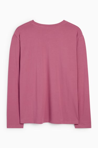 Donna - Maglia a maniche lunghe - fucsia