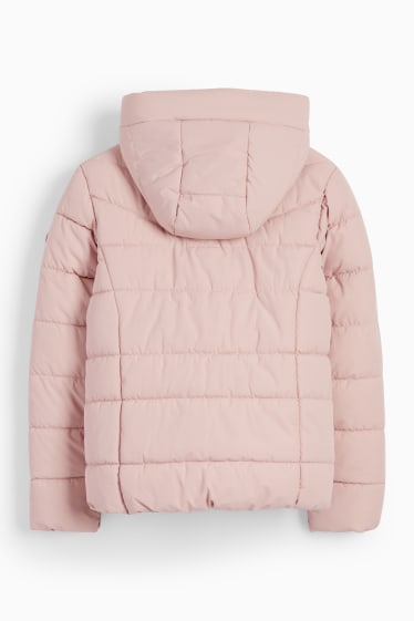 Enfants filles - Doudoune à capuche - déperlante - rose