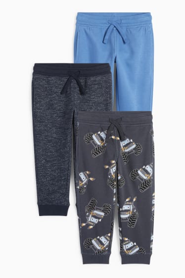 Children Boys - Multipack of 3 - monster truck - joggers - blue / gray
