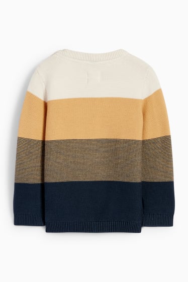 Neonati - Maglione per neonati - a righe - bianco crema