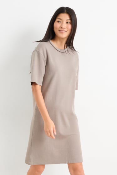 Damen - T-Shirt-Kleid - grau