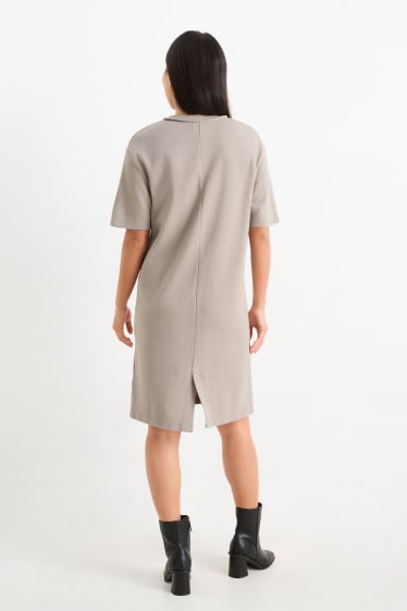 Damen - T-Shirt-Kleid - grau