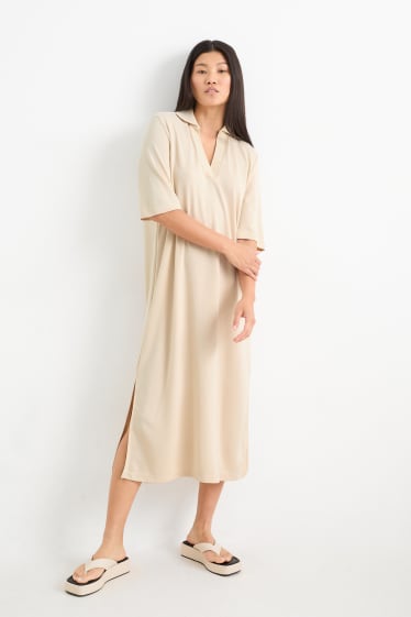 Dona - Vestit d’estil polo - beix clar