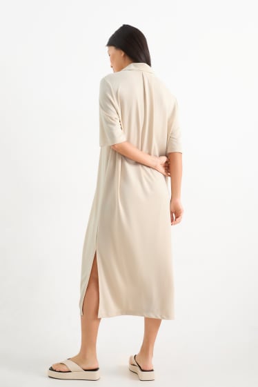 Dona - Vestit d’estil polo - beix clar
