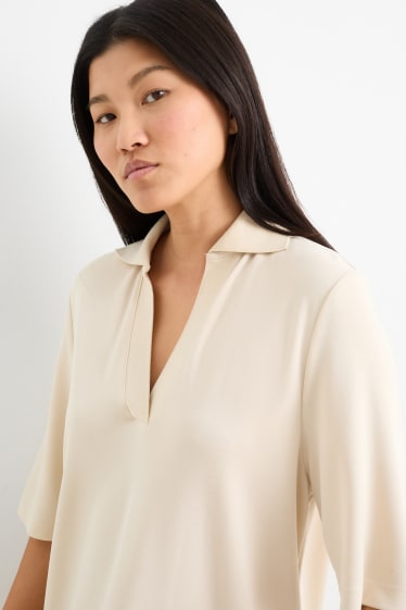 Dona - Vestit d’estil polo - beix clar