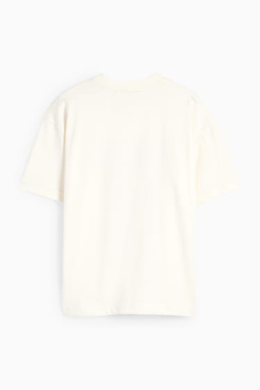 Kinder Jungen - Tiger - Kurzarmshirt - cremeweiß