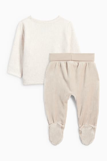 Unisexe - Ourson - ensemble pour nouveau-né - 2 pièces - beige clair