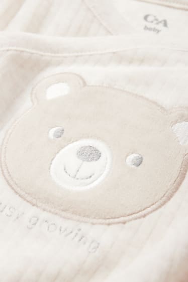 Unisexe - Ourson - ensemble pour nouveau-né - 2 pièces - beige clair