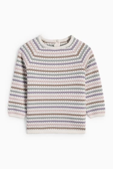 Bébés filles - Pull bébé - à rayures - blanc crème