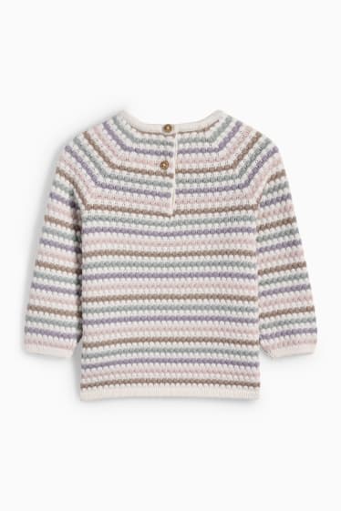 Bébés filles - Pull bébé - à rayures - blanc crème
