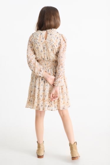 Copii - Fete - Rochie - cu model - bej deschis