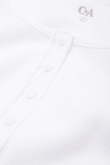 Damen - Henley Shirt - weiß