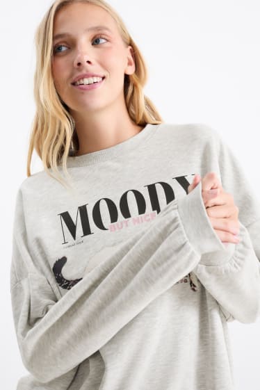Damen - Sweatshirt - hellgrau-melange