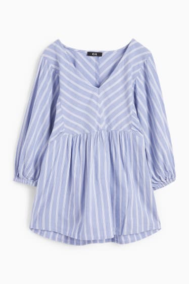 Donna - Blusa - a righe - azzurro