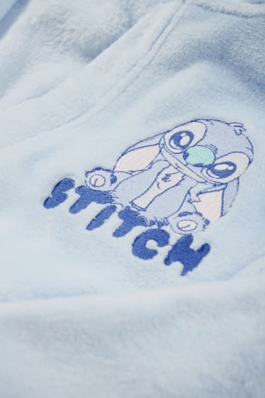 Enfants filles - Lilo & Stitch - peignoir à capuche - bleu clair