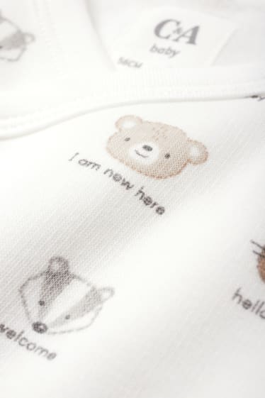 Bébés garçons - Animaux sauvages - ensemble nouveau-né - 2 pièces - gris / beige