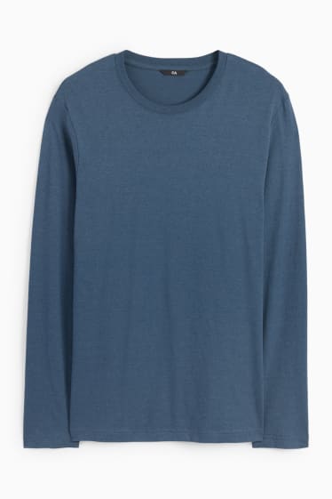 Heren - Longsleeve - donkerblauw