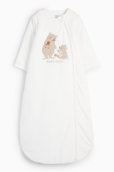 Baby Mädchen - Bärchen - Baby-Schlafsack - 6-18 Monate - weiss