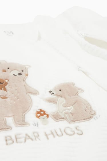 Baby Mädchen - Bärchen - Baby-Schlafsack - 6-18 Monate - weiss