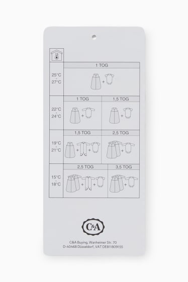 Baby Mädchen - Bärchen - Baby-Schlafsack - 6-18 Monate - weiss