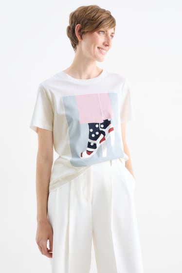 Damen - T-Shirt - weiß