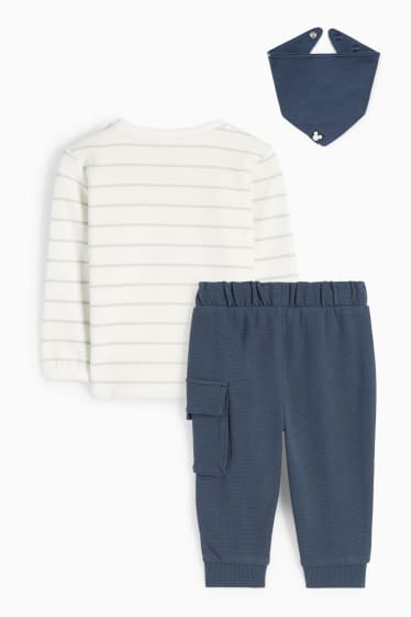Baby: jongens - Mickey Mouse - baby-outfit - 3-delig - wit