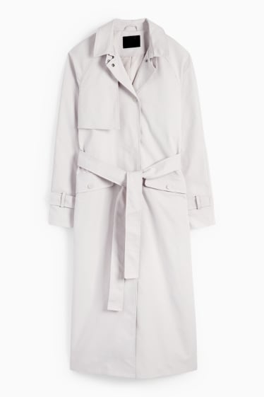Damen - Trenchcoat - hellgrau