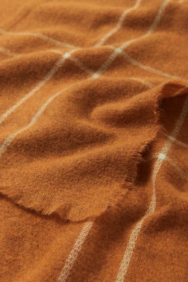 Femmes - Foulard - à carreaux - marron