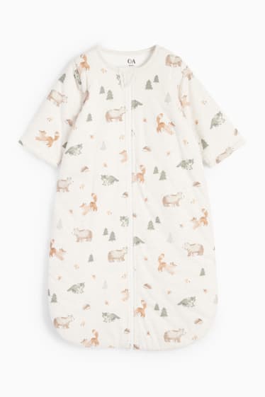 Baby Jungen - Waldtiere - Baby-Schlafsack - 6-18 Monate - hellbeige
