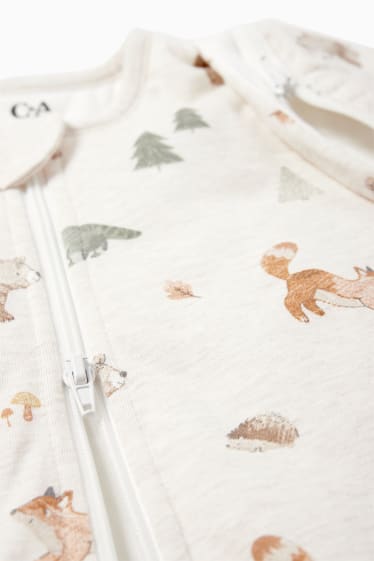 Baby Jungen - Waldtiere - Baby-Schlafsack - 6-18 Monate - hellbeige