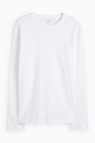 Kinder Jungen - Langarmshirt - weiß