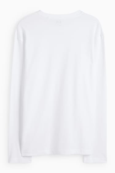 Kinder Jungen - Langarmshirt - weiß