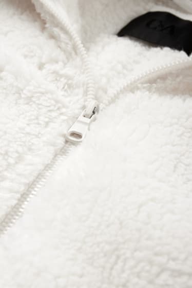 Damen - Teddy-Jacke - cremeweiss