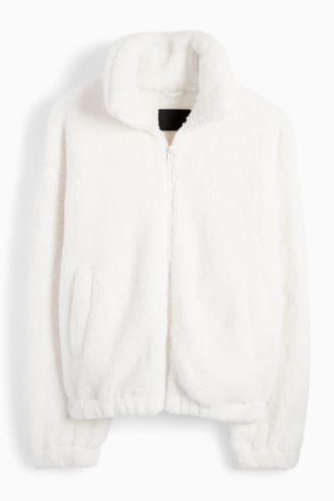 Damen - Teddy-Jacke - cremeweiss