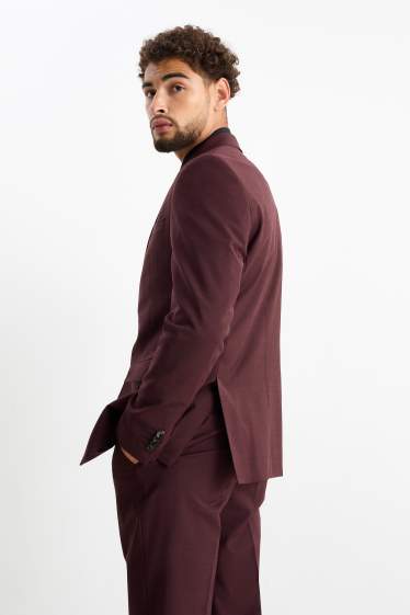 Herren - Baukasten-Sakko - Regular Fit - Flex - 4 Way Stretch - bordeaux