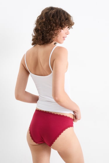 Dames - Set van 4 - slip - grijs