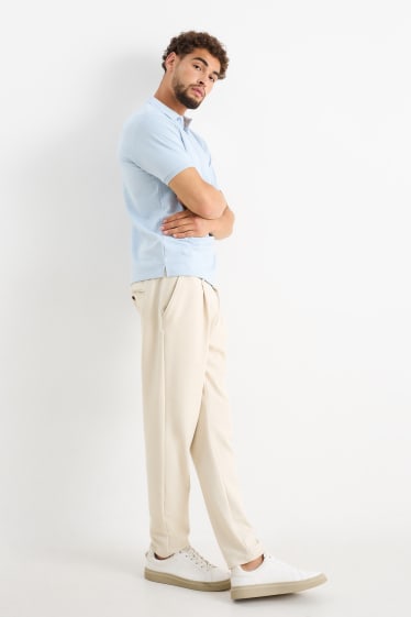 Pánské - Kalhoty chino - tapered fit - béžová