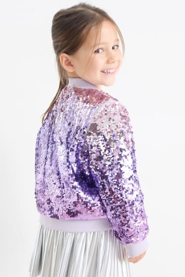 Enfants filles - Blouson à sequins - brillant - violet
