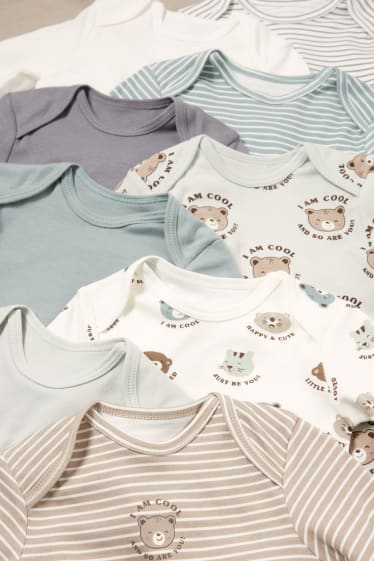 Unisex - Confezione da 10 - animali selvatici - body per neonati - bianco crema