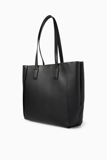 Mujer - Bolso shopper - polipiel - negro