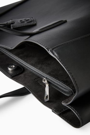 Mujer - Bolso shopper - polipiel - negro