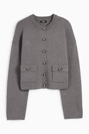 Femmes - Gilet en maille - gris foncé